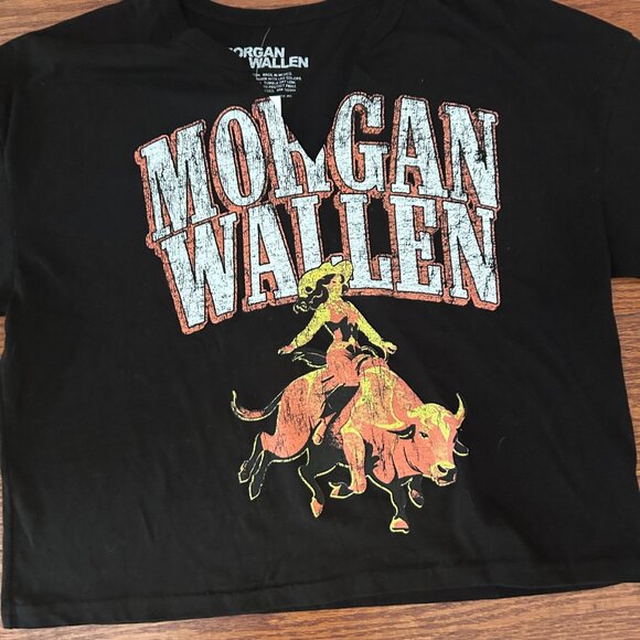 NWT Morgan Wallen Cowgirl Cropped Band T-Shirt BKE Buckle Size Small Country - Picture 3 of 12